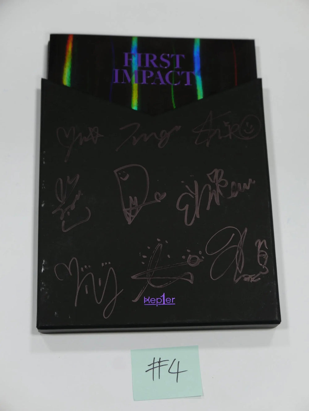 Kep1er "First Impact" - Hand Autographed(Signed) Promo Album - HALLYUSUPERSTORE