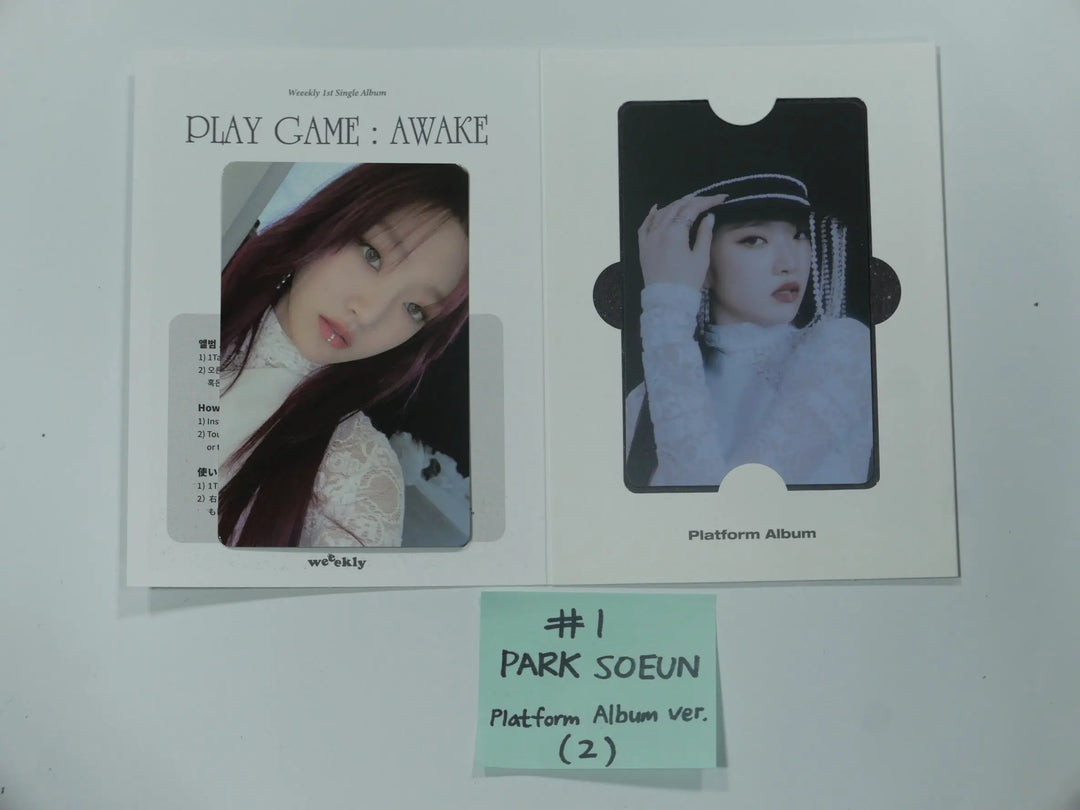 Weeekly "Play Game : AWAKE" - Official Photocard, Card Holder &amp; PVC Photocard Album [Platform Ver.] - HALLYUSUPERSTORE