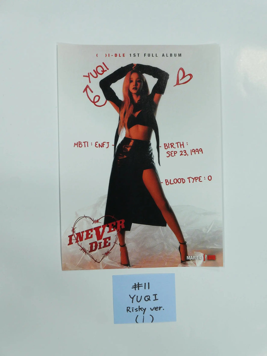 (g) I-DLE "I NEVER DIE" - Official Mini Poster (Restocked 3/18) - HALLYUSUPERSTORE