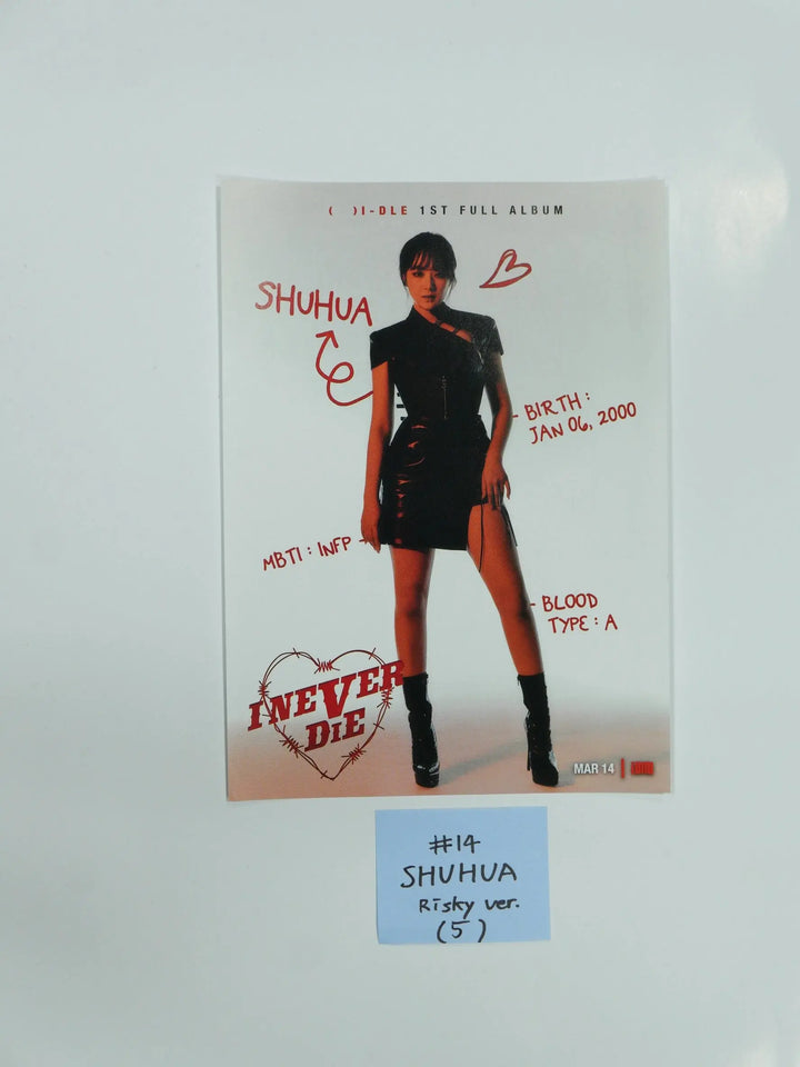(g) I-DLE "I NEVER DIE" - Official Mini Poster (Restocked 3/18) - HALLYUSUPERSTORE