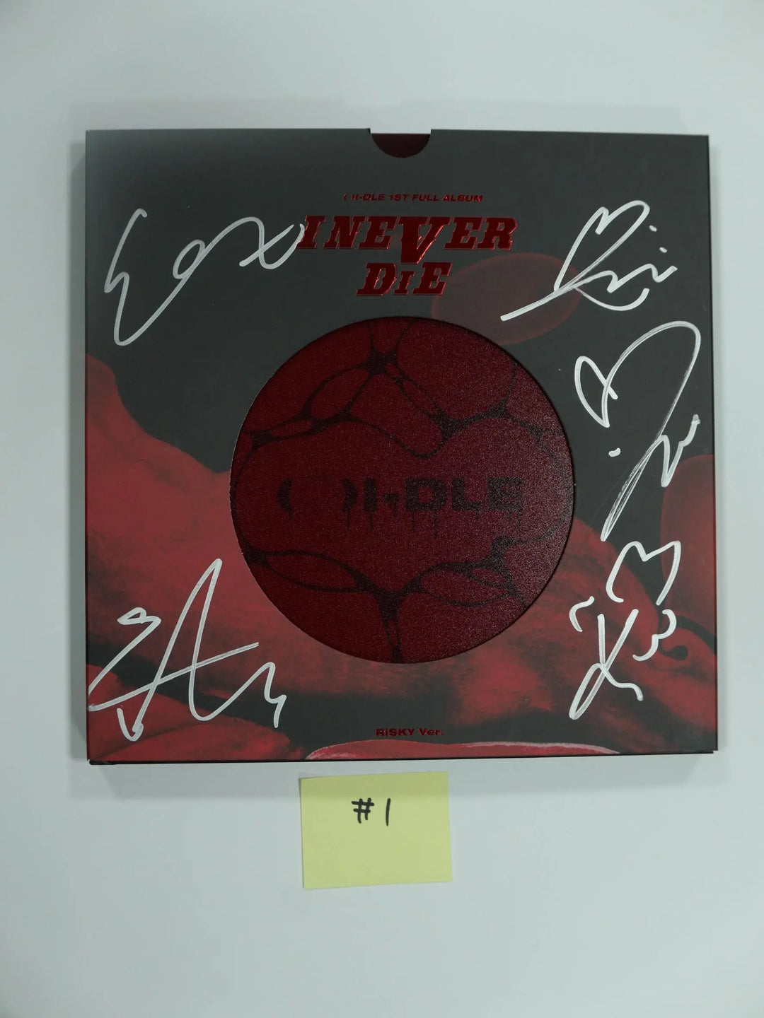(g) I-DLE "I NEVER DIE" - Hand Autographed(Signed) Promo Album - HALLYUSUPERSTORE