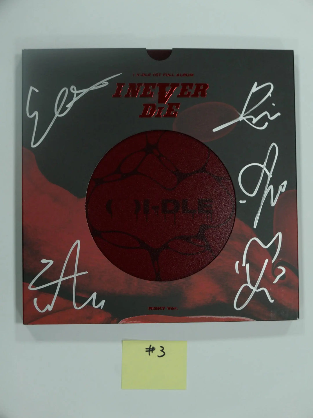 (g) I-DLE "I NEVER DIE" - Hand Autographed(Signed) Promo Album - HALLYUSUPERSTORE