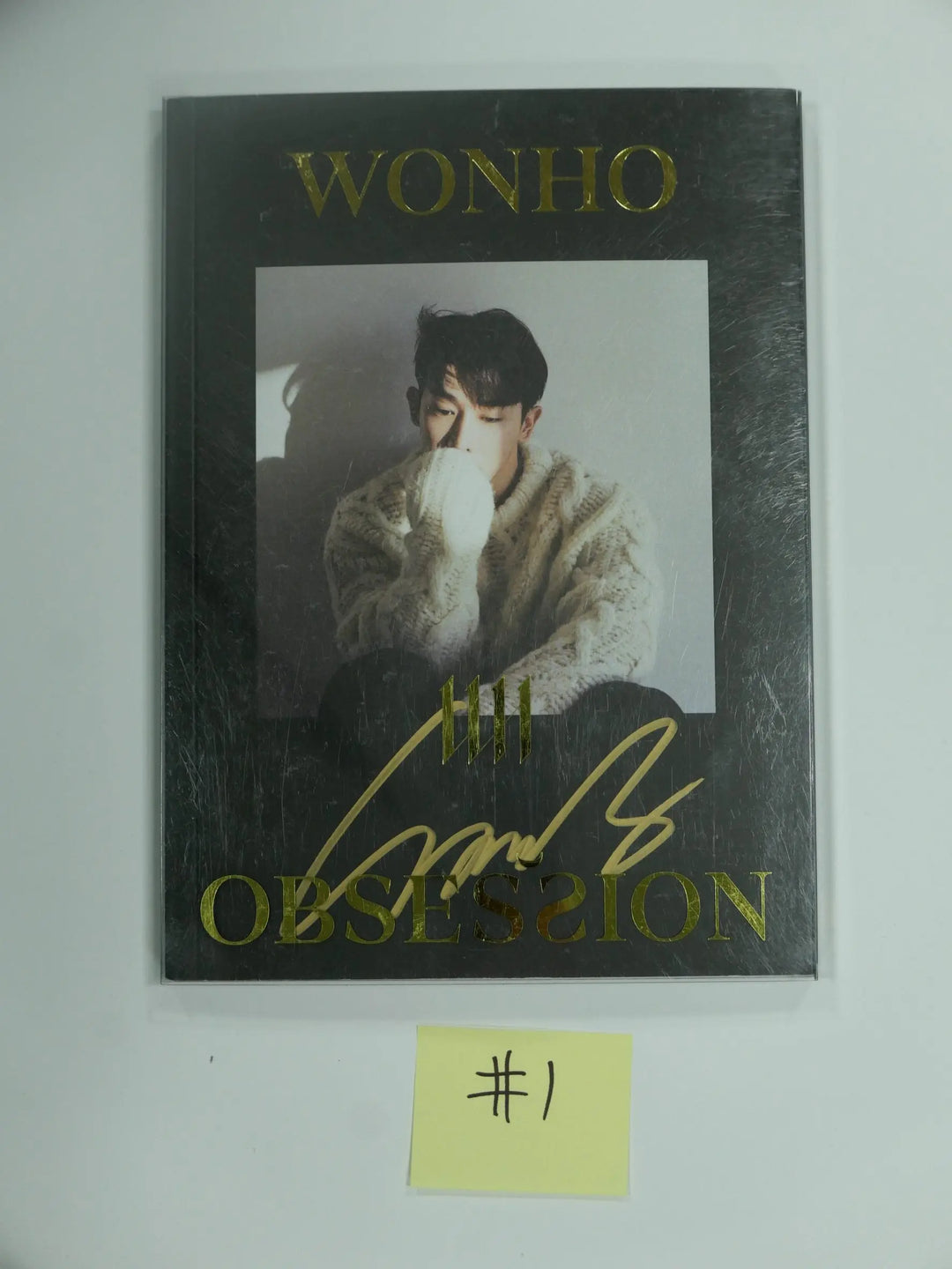 WONHO "Obsession" - Hand Autographed(Signed) Promo Album - HALLYUSUPERSTORE