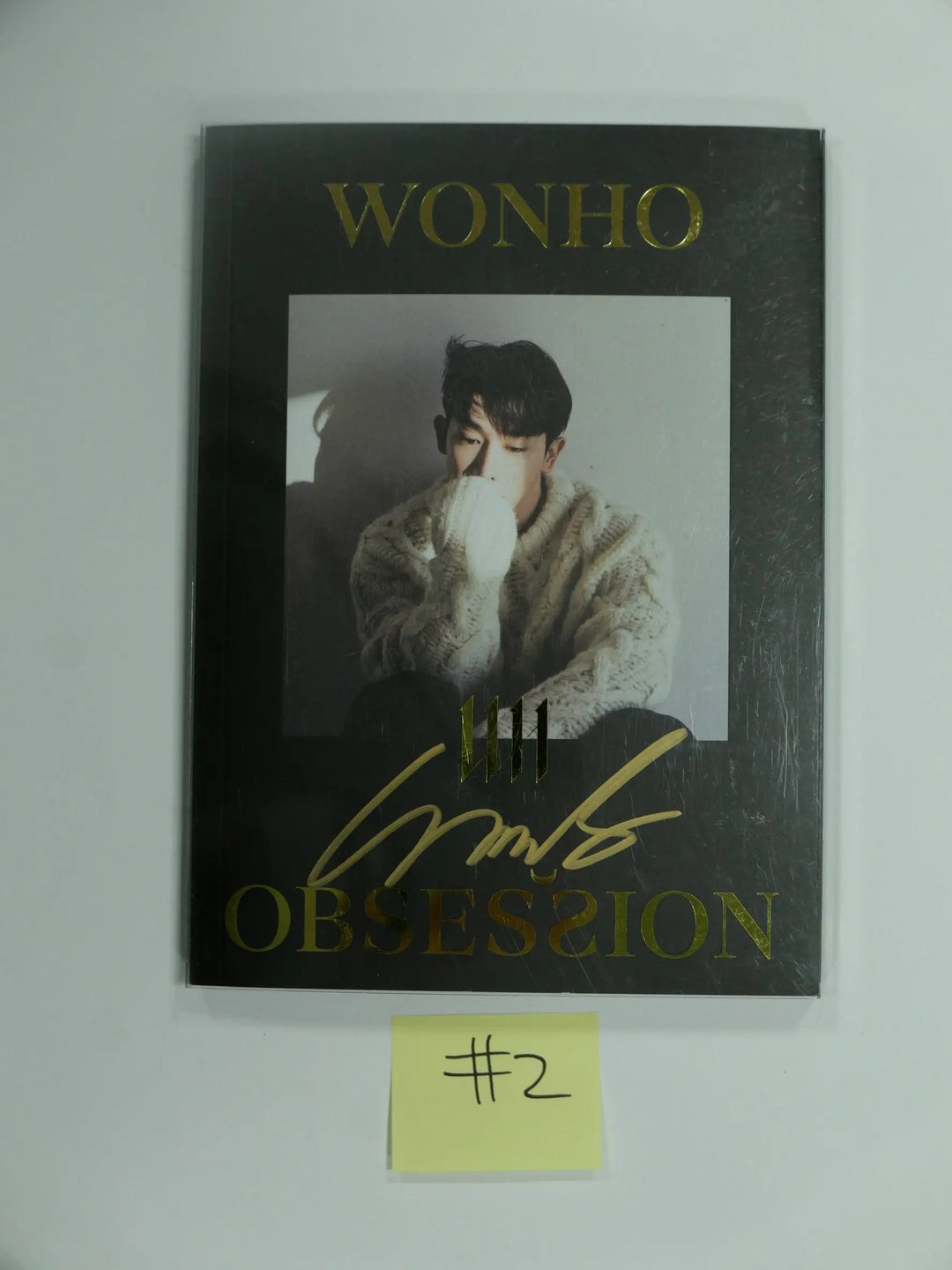 WONHO "Obsession" - Hand Autographed(Signed) Promo Album - HALLYUSUPERSTORE
