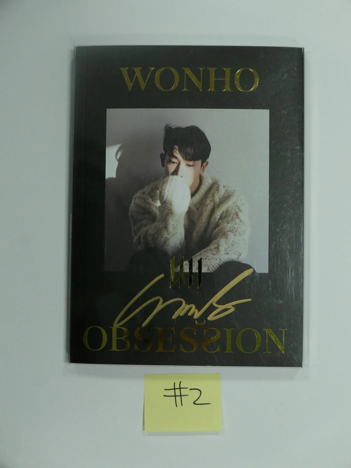 WONHO "Obsession" - Hand Autographed(Signed) Promo Album - HALLYUSUPERSTORE