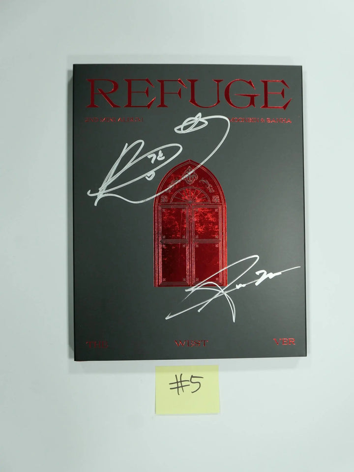 MOON BIN &amp; Yoon SANHA "REFUGE" - Hand Autographed(Signed) Promo Album - HALLYUSUPERSTORE