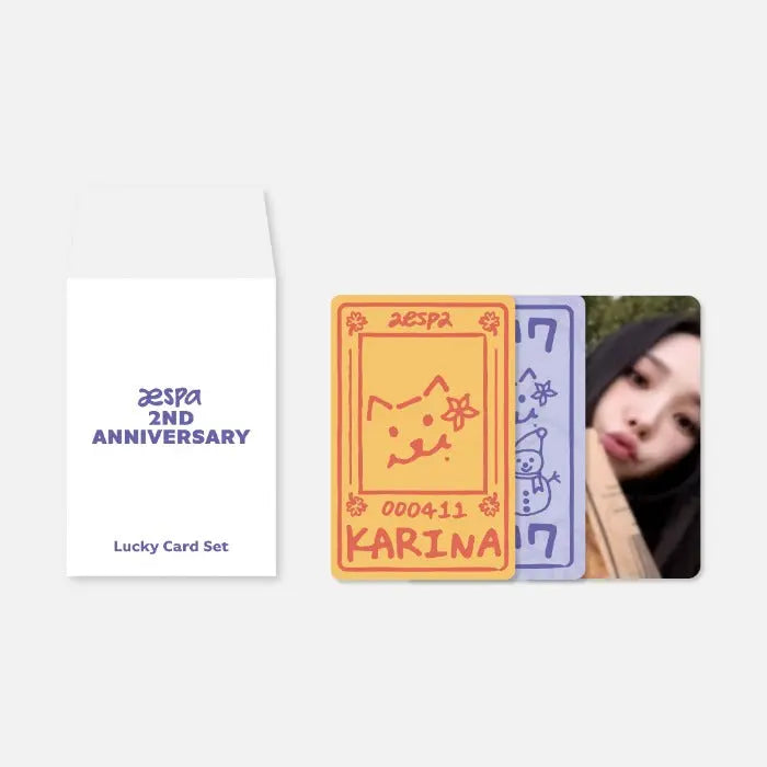 Aespa "2nd Anniversary" - Lucky Card Set (Choose member) - HALLYUSUPERSTORE
